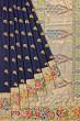 Petit Point X Kanchipuram Silk Butta Dark Blue Saree