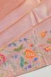 Petit Point X Kanchipuram Silk Tissue Brocade Pink Saree