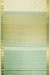 Classic Kanchipuram Silk Diagonal Lines Cream Saree