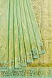 Kanchipuram Silk Tissue Plain Sea Green Saree