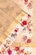 Organza Tissue Floral Printed Cream Saree With Satin Border