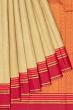 Kanchipuram Silk Butta Beige Saree