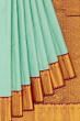 Classic Kanchipuram Silk Checks And Butta Pastel Green Saree