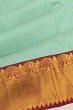 Classic Kanchipuram Silk Checks And Butta Pastel Green Saree