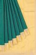 Kanchipuram Silk Vertical Lines Teal Green Saree