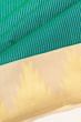 Kanchipuram Silk Vertical Lines Teal Green Saree