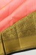 Kanchipuram Silk Vertical Lines And Butta Baby Pink Saree