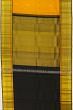 Kanchipuram Silk Vertical Lines And Butta Mustard Yellow Saree