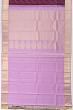 Classic Kanchipuram Silk Diagonal Lines And Butta Purple Saree