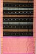 Classic Kanchipuram Silk Vertical Lines And Butta Black Saree