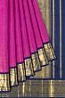 Kanchipuram Silk Oosi Lines Purple Saree