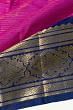 Kanchipuram Silk Oosi Lines Purple Saree