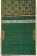 Uppada Silk Jamdani Butta Bottle Green Saree