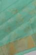 Uppada Silk Jamdani Butta Sea Green Saree