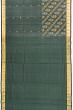 Uppada Silk Jamdani Butta Bottle Green Saree