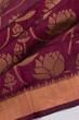 Uppada Silk Jamdani Jaal Maroon Saree