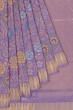 Uppada Silk Jamdani Jaal Lavender Saree