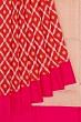 Pure Chanderi Silk Jaal And Butta Burnt Red Saree