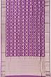 Pure Chanderi Silk Jaal And Butta Violet Saree