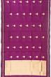 Pure Chanderi Silk Butta Purple Saree