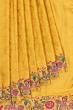 Kanchipuram Silk Tissue Brocade Gold Saree With Embroidery Border