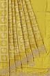 Kanchipuram Silk Tissue Checks And Butta Gold Saree With Zardosi Border