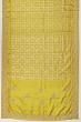 Kanchipuram Silk Tissue Checks And Butta Gold Saree With Zardosi Border