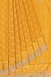 Kanchipuram Silk Brocade Mustard Yellow Saree With Zardosi Work Border