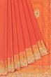 Kanchipuram Silk Brocade Dual Tone Pink And Red Saree With Zardosi Work Border