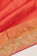 Kanchipuram Silk Brocade Dual Tone Pink And Red Saree With Zardosi Work Border