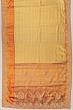 Kanchipuram Silk Tissue Brocade Gold Saree With Zardosi Work