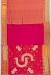 Kanchipuram Silk Brocade Pink Saree With Zardosi Work Border