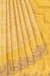 Kanchipuram Silk Brocade Gold Saree With Zardosi Work Border