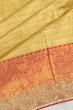 Kanchipuram Silk Tissue Brocade Gold Saree With Zardosi Work