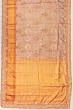 Kanchipuram Silk Tissue Brocade Gold Saree With Zardosi Work Scallop Border