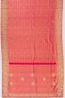 Kanchipuram Silk Brocade Pink Saree With Zardosi Work Border