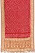 Banarasi Georgette Bandhani Red Saree With Zardosi Work Border