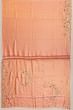 Kanchipuram Silk Tissue Brocade Peach Saree With Zardosi Work