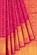 Classic Kanchipuram Silk Kattam Checks And Butta Rani Pink Saree