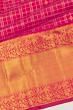 Classic Kanchipuram Silk Kattam Checks And Butta Rani Pink Saree