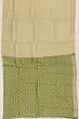 Organza Tissue Horizontal Lines Green Saree