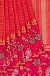 Kanchipuram Silk Checks Pink Saree With Embroidery Border