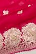 Organza Embroidery Butta Pink Saree