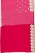 Organza Embroidery Butta Pink Saree