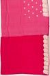 Organza Embroidery Butta Pink Saree