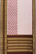 Kanchipuram Silk Ikat Half-N-Half Baby Pink Saree