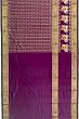 Kanchipuram Silk Ikat And Brocade Purple Saree With Patola Inspired Narikunjar Border