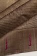 Kanchipuram Silk Tissue Brocade Brown Saree