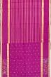 Petit Point X Kanchipuram Silk Horizontal Lines Purple Saree