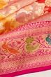 Banarasi Silk Shikargah Jaal Rangkat Pink Saree